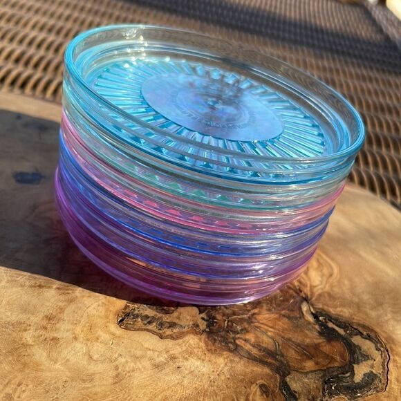 Vintage Preludio Acrylic Tupperware Coaster Set of Six (6) - Picture 1 of 4